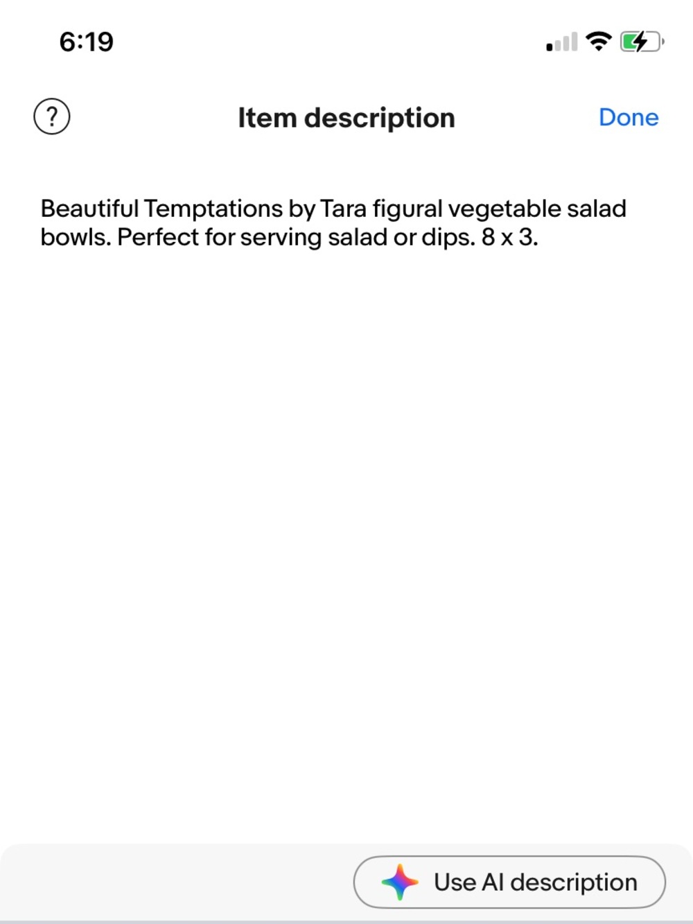 Temptations By Tara Figural Vegetable Salad Bowls Set 2 - Picture 4 of 5